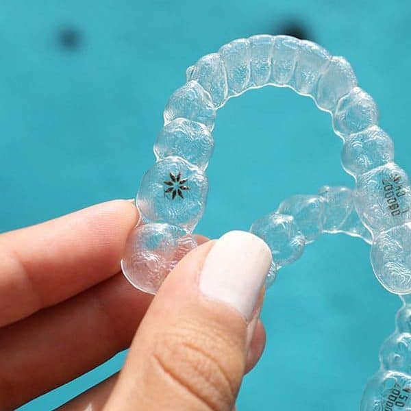 Invisalign clear aligner product in Brampton close up image showing details